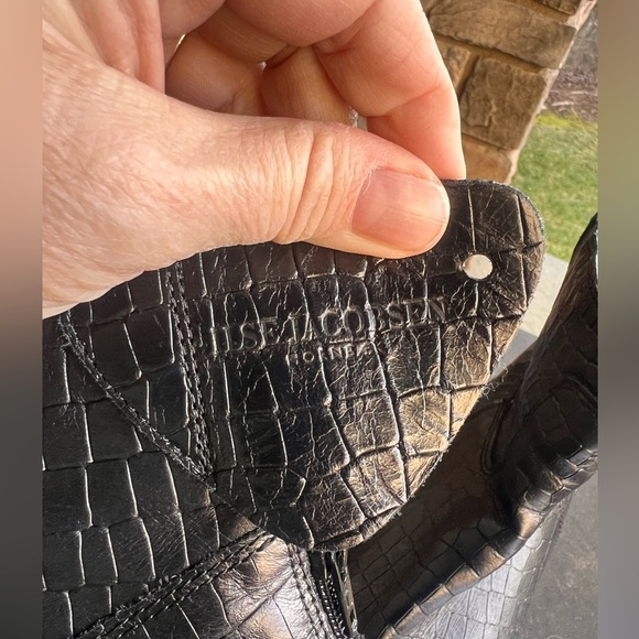 Ilse Jacobsen Black Croc Pattern Boots Size 39 - Picture 6 of 6